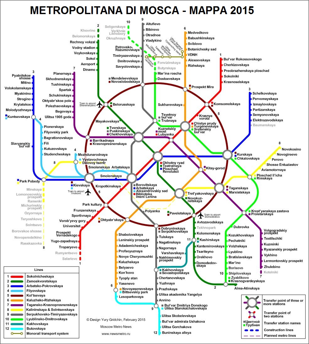 Mappa metro Mosca